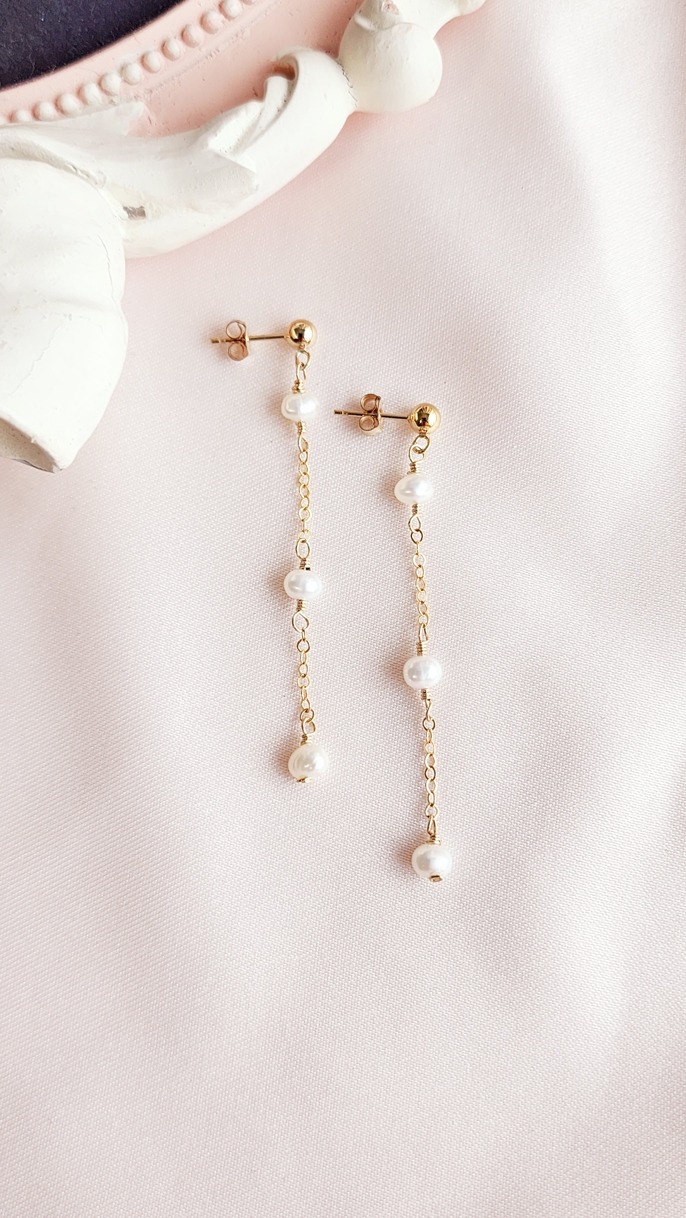 Abba Small Pearl Stud Earrings