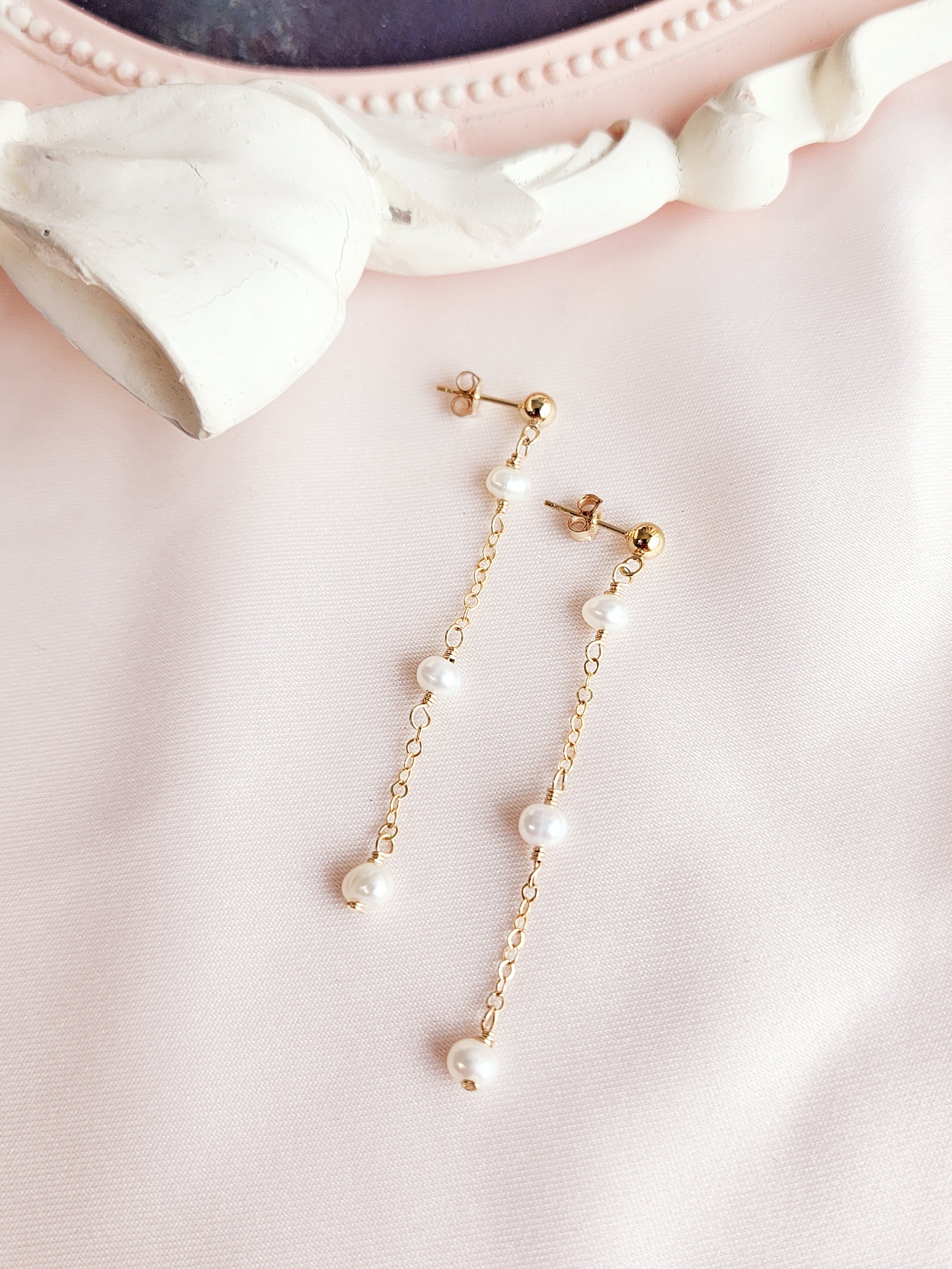 Abba Small Pearl Stud Earrings