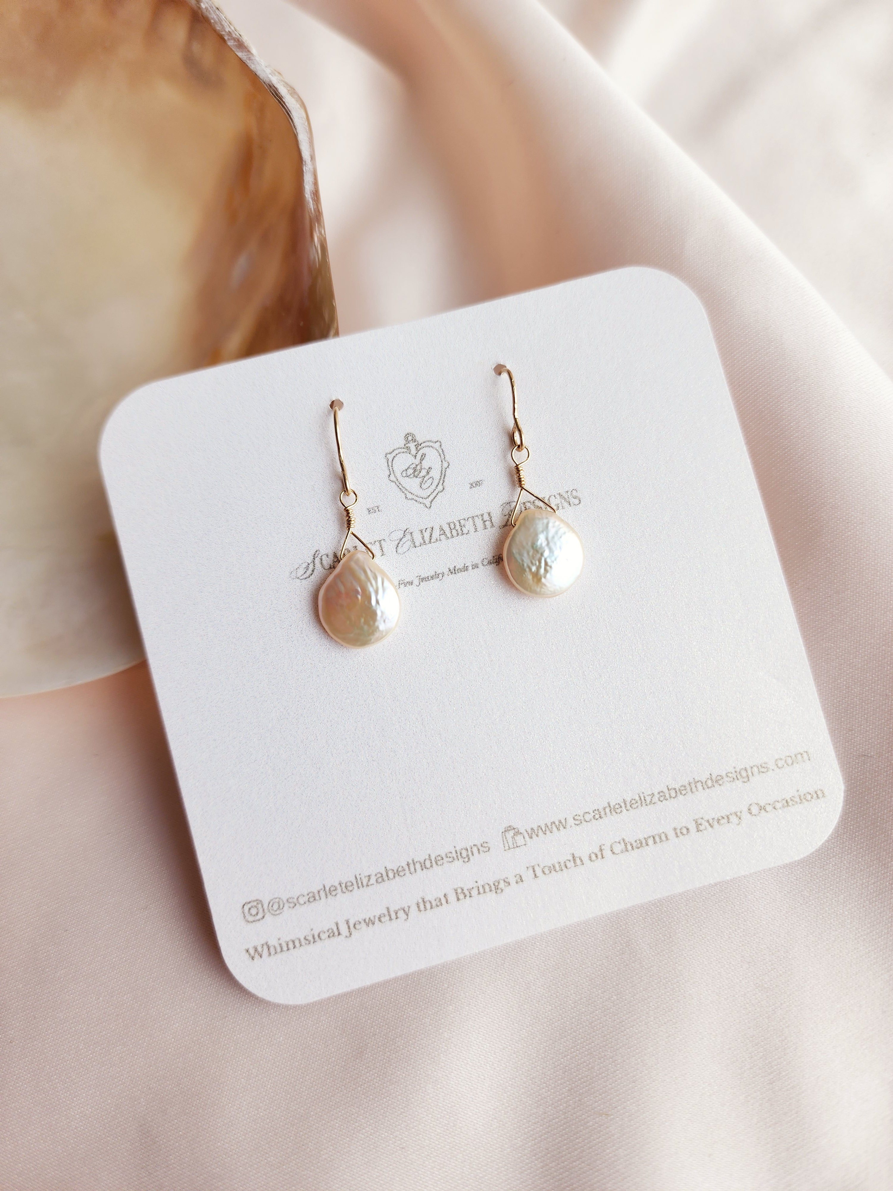Peachy Pearl Earrings