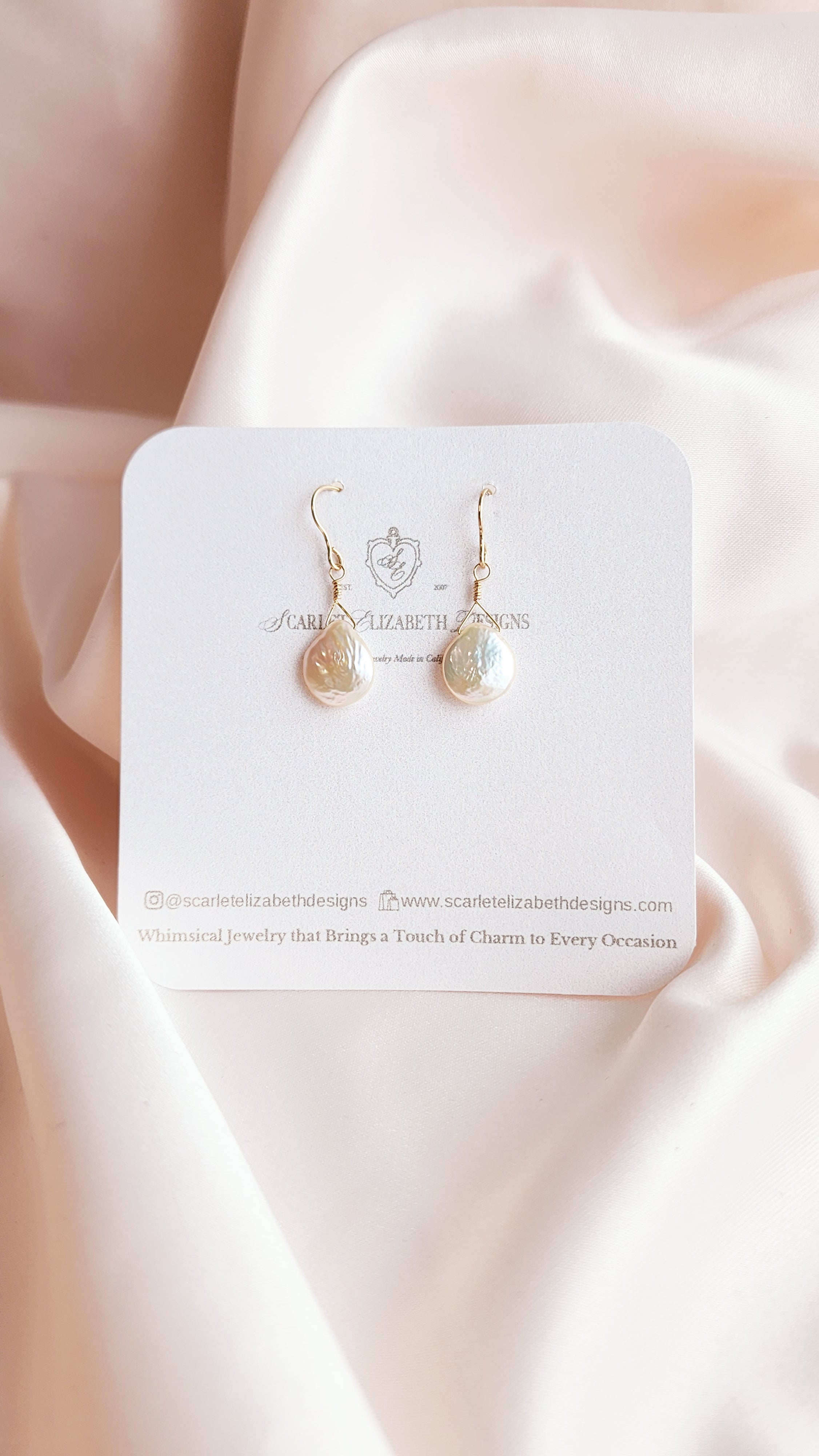 Peachy Pearl Earrings