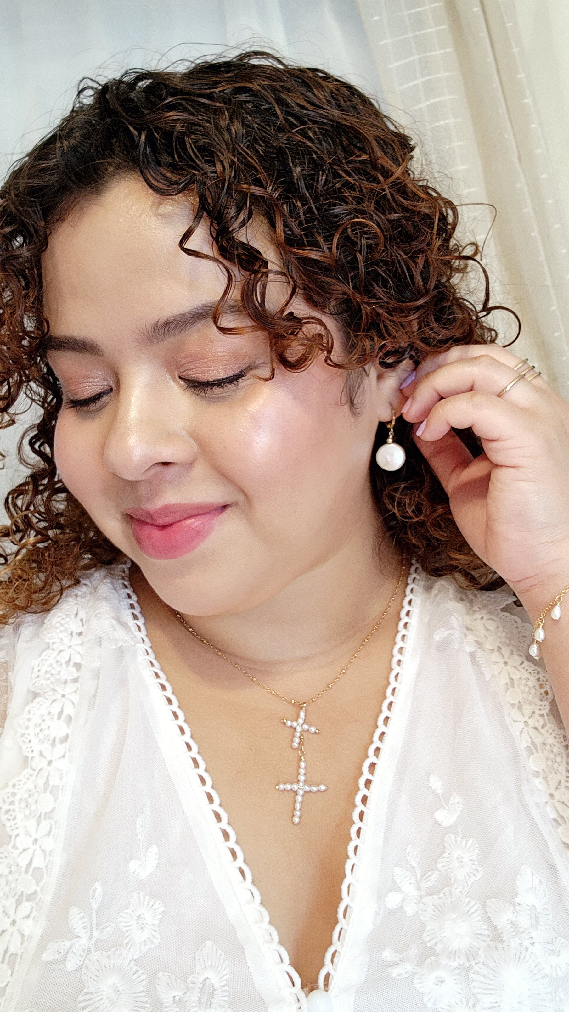 Pearl Cross Necklace