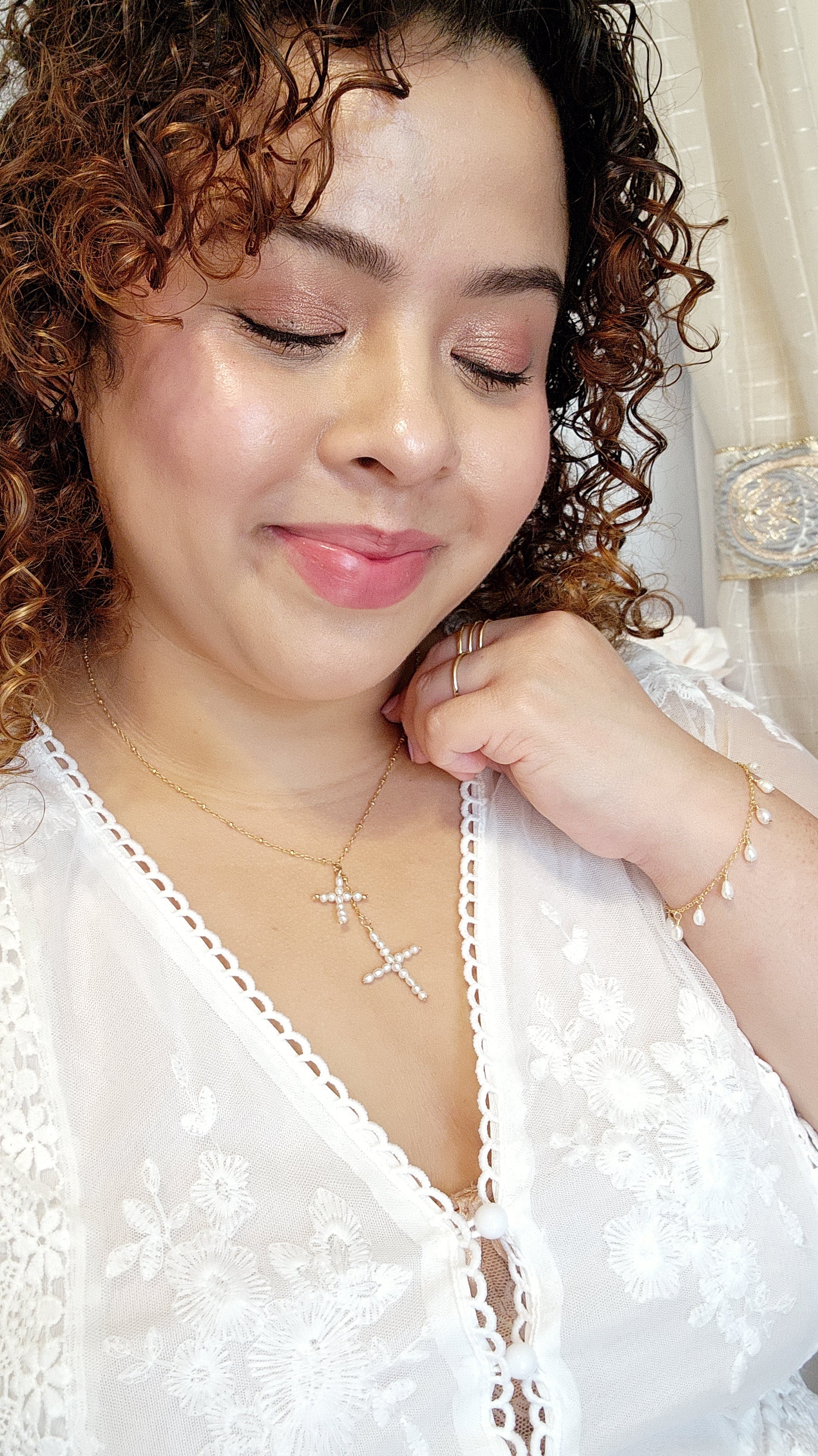 Pearl Cross Necklace