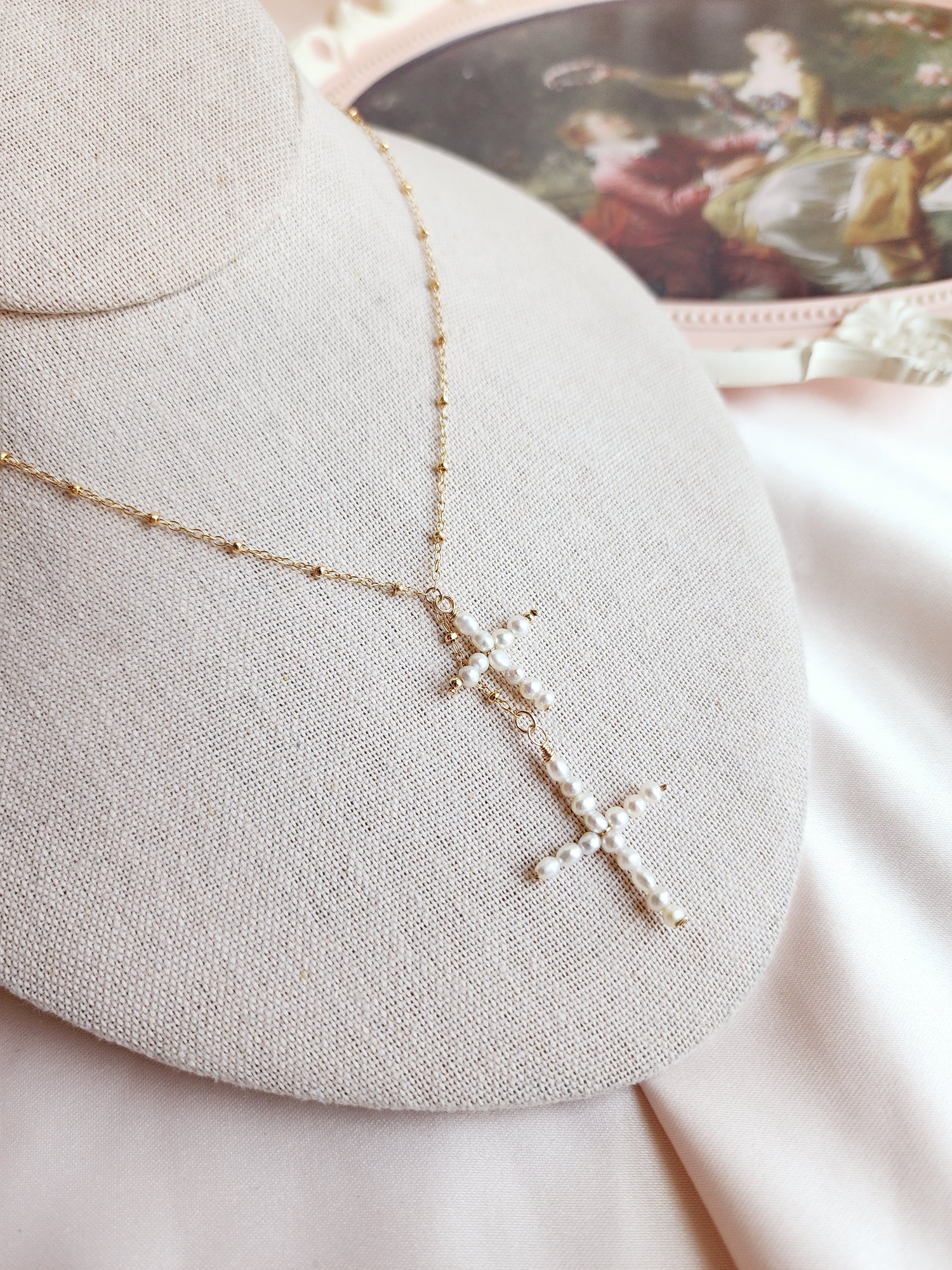 Pearl Cross Necklace
