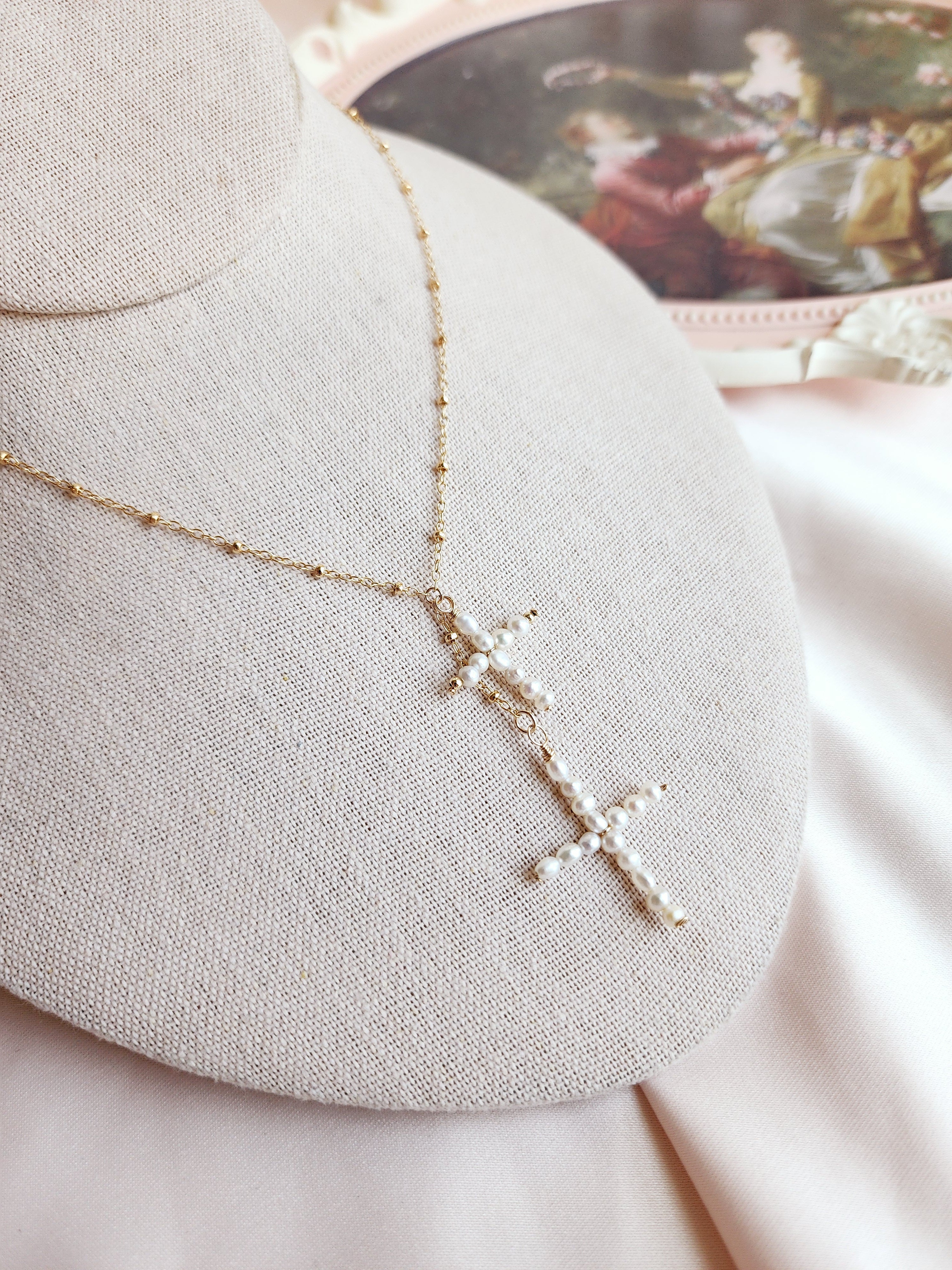Pearl Cross Necklace