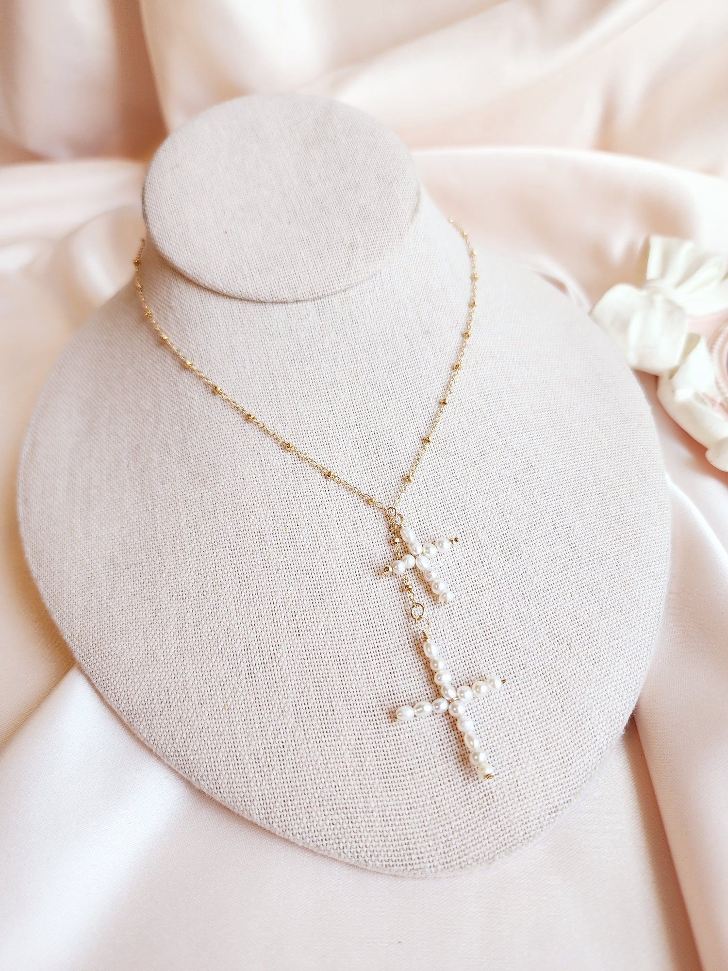 Pearl Cross Necklace