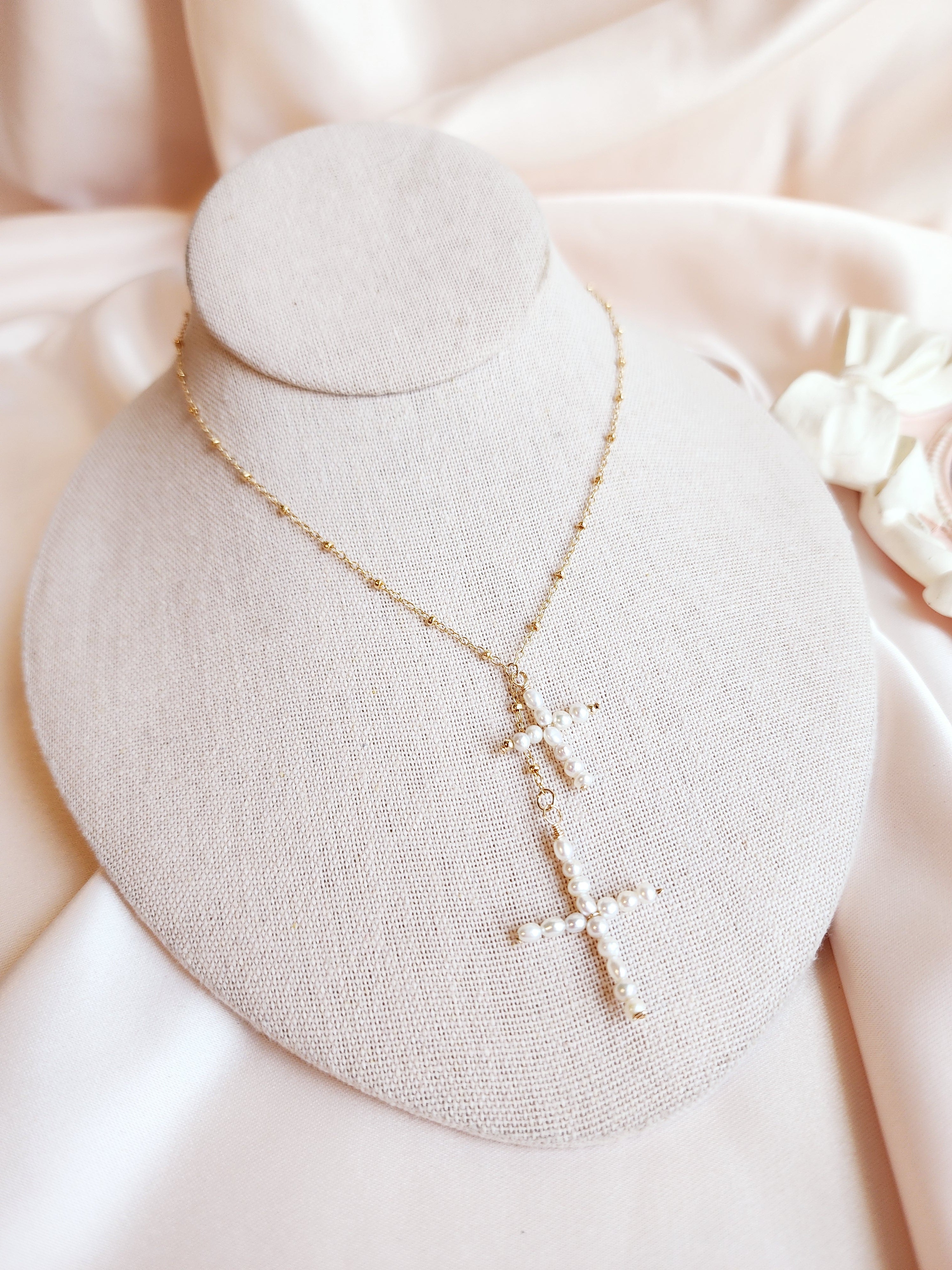 Pearl Cross Necklace