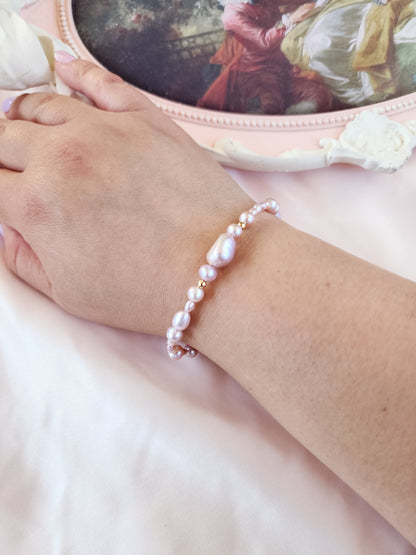 Lavender Pink Pearl Bracelet