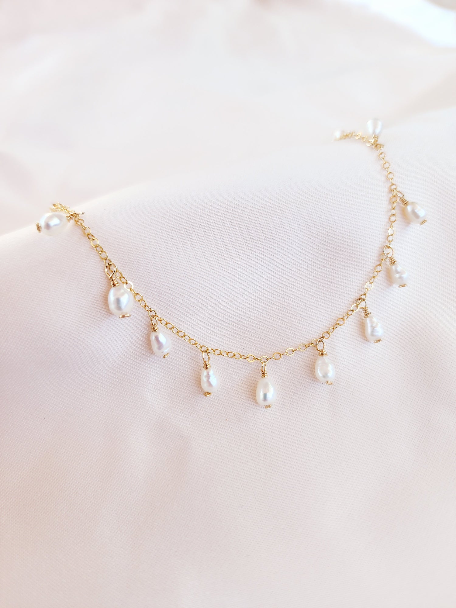 Shaker Pearl Bracelet | 14kt Gold Fill and Sterling