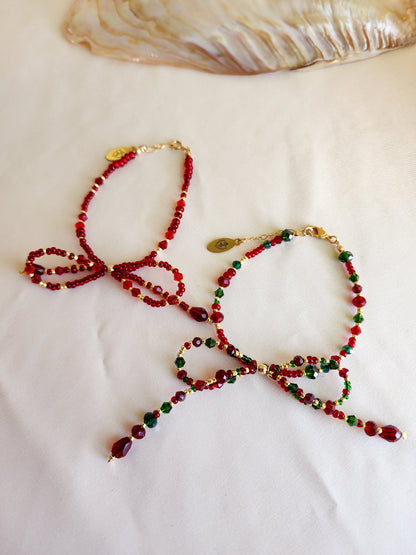 A New Christmas Bow Earrings Necklace Bracelet | Classic Christmas Bow Jewelry | R.Lauren Inspired | Ralph Lauren Christmas