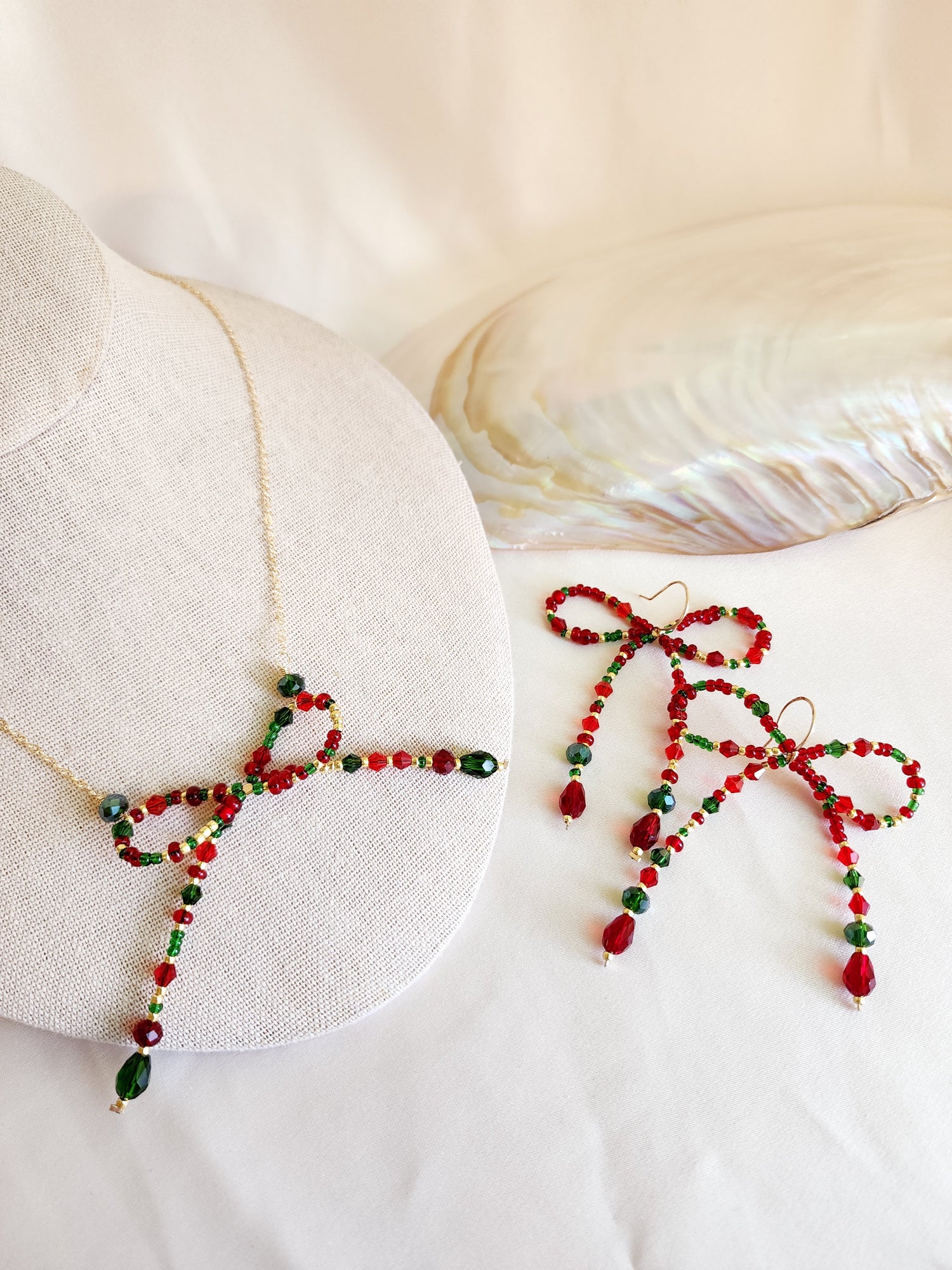 A New Christmas Bow Earrings Necklace Bracelet | Classic Christmas Bow Jewelry | R.Lauren Inspired | Ralph Lauren Christmas
