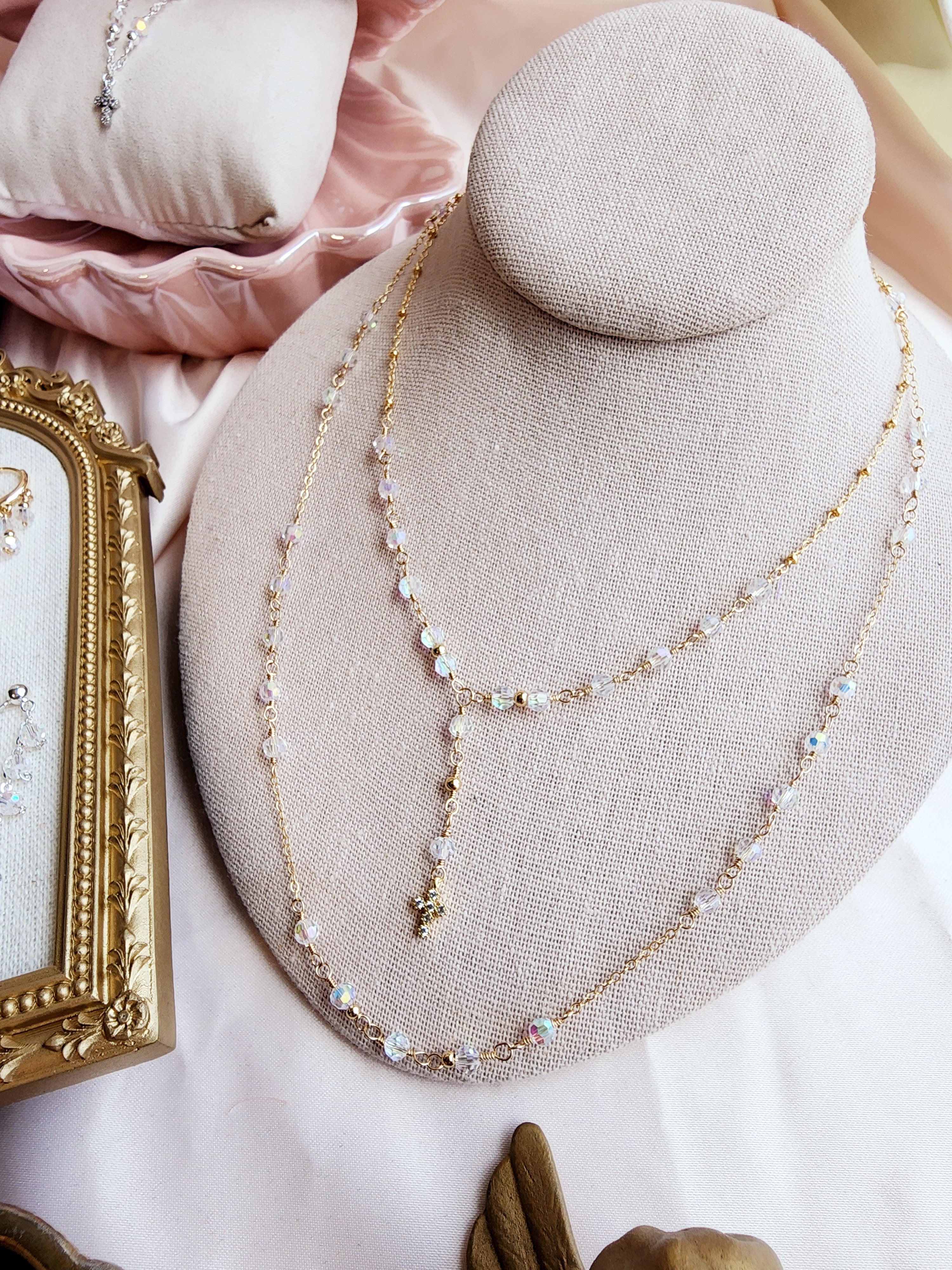 Crystal Layering Necklace — Halo | 14kt Gold Fill &amp; Sterling Silver
