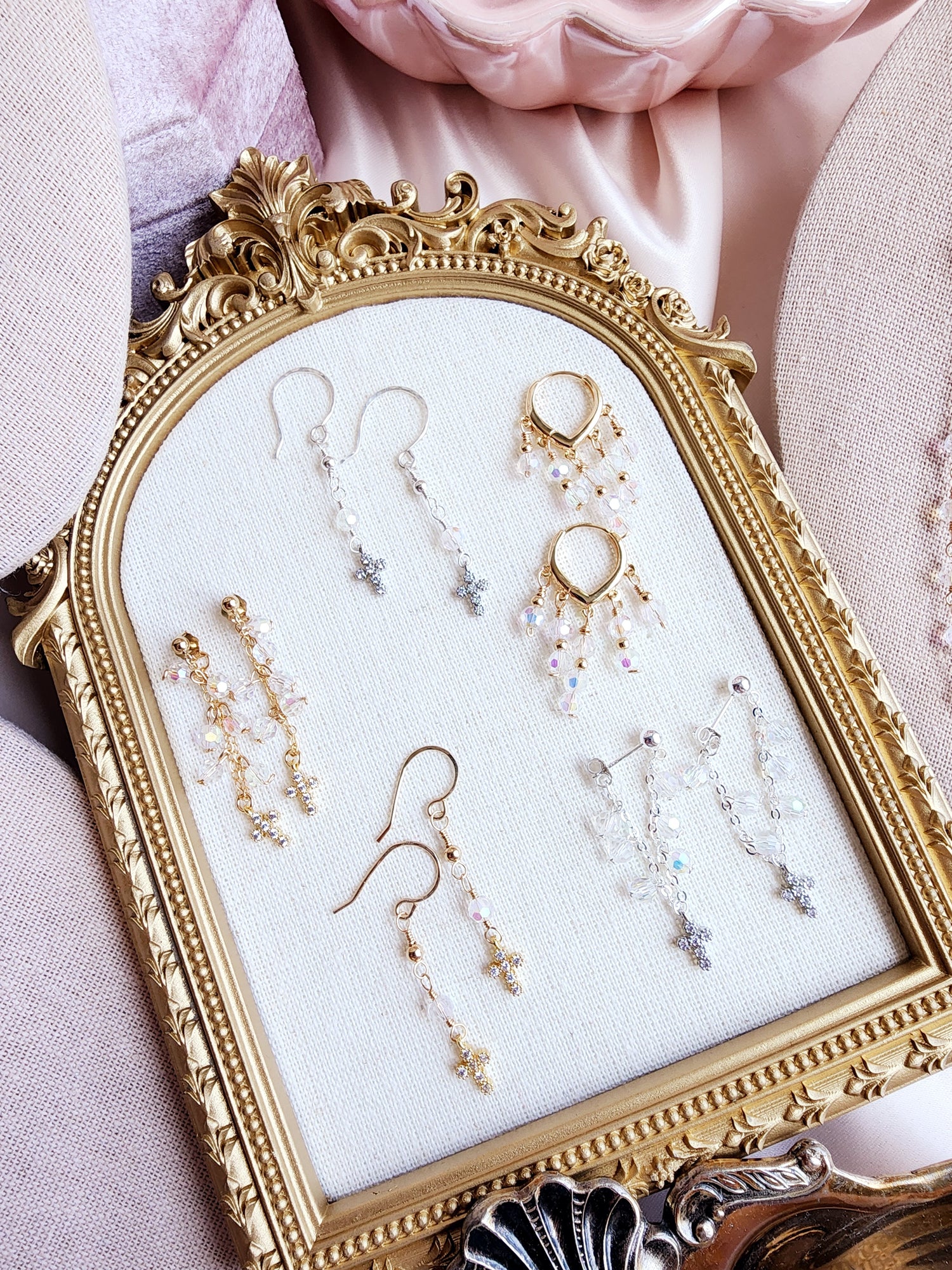 Starry Night Cross Earrings