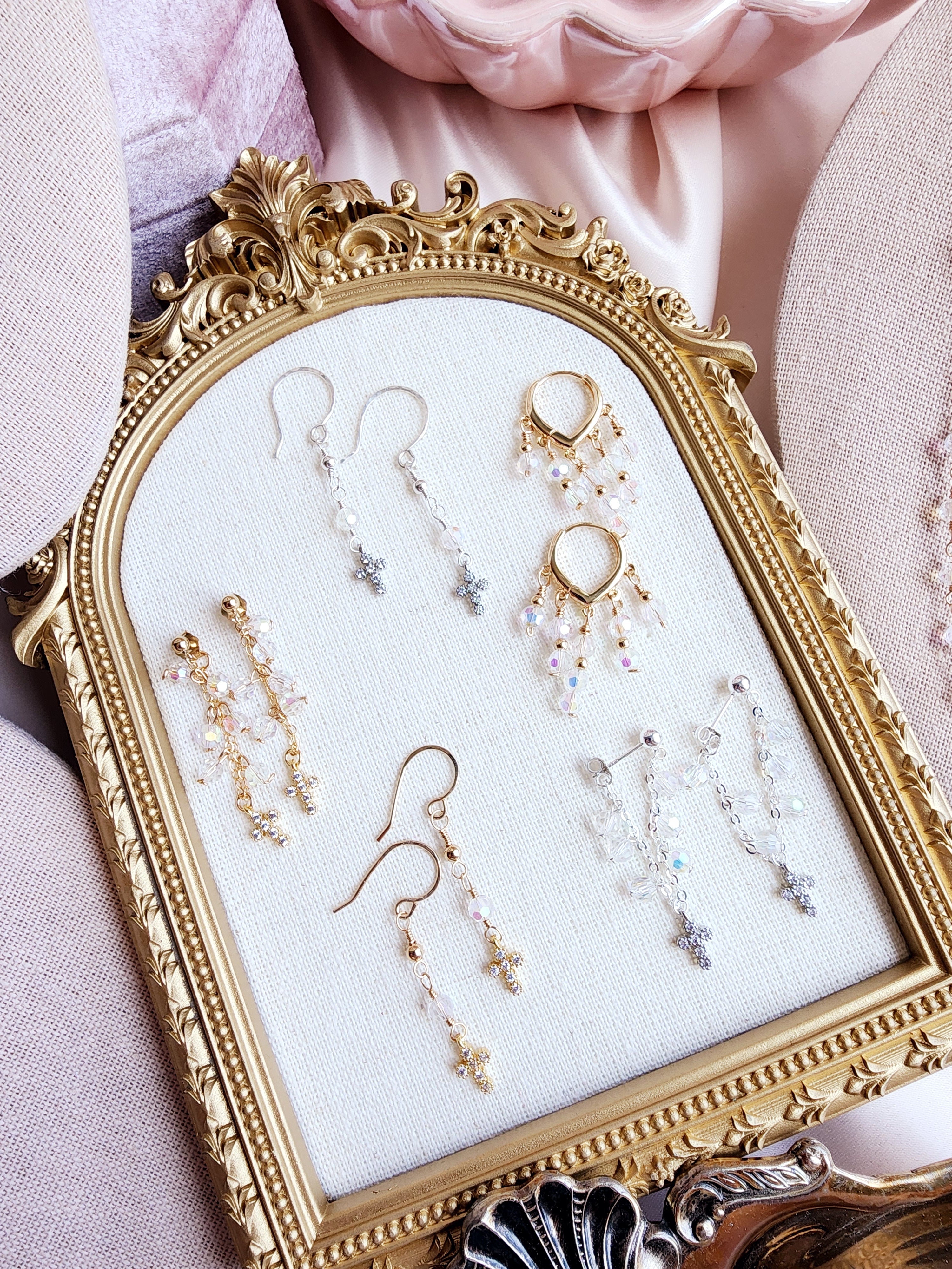Starry Night Cross Earrings