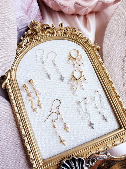 Starry Night Cross Earrings