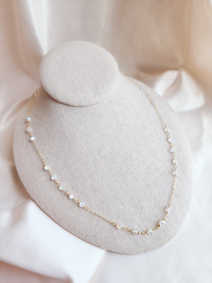 Crystal Layering Necklace — Halo | 14kt Gold Fill &amp; Sterling Silver
