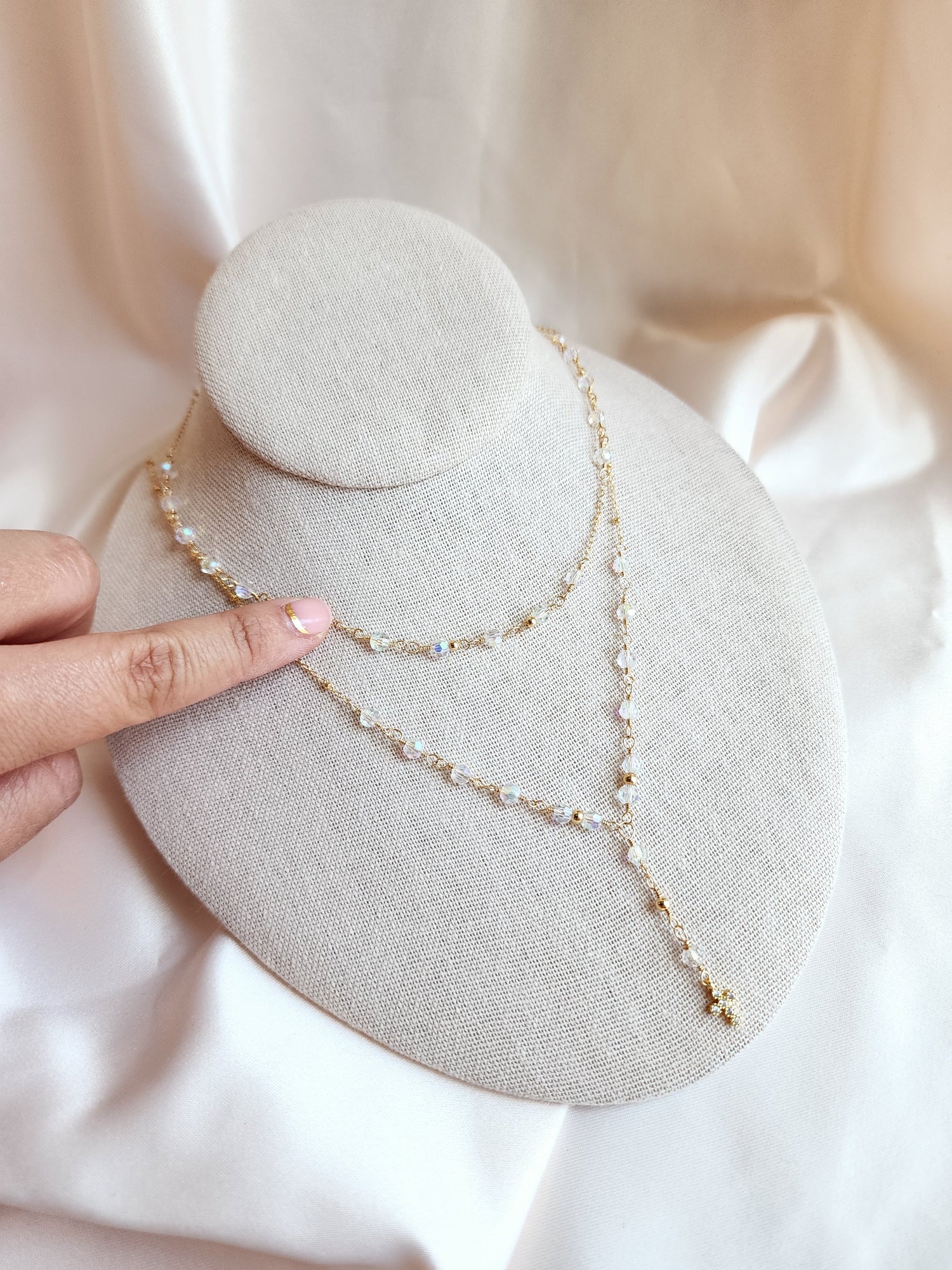 Crystal Layering Necklace — Halo | 14kt Gold Fill &amp; Sterling Silver