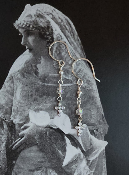 Starry Night Cross Earrings
