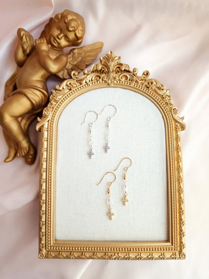 Starry Night Cross Earrings