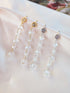 Front view beautiful crystal earrings that have a hint of Great Gatsby glamour 