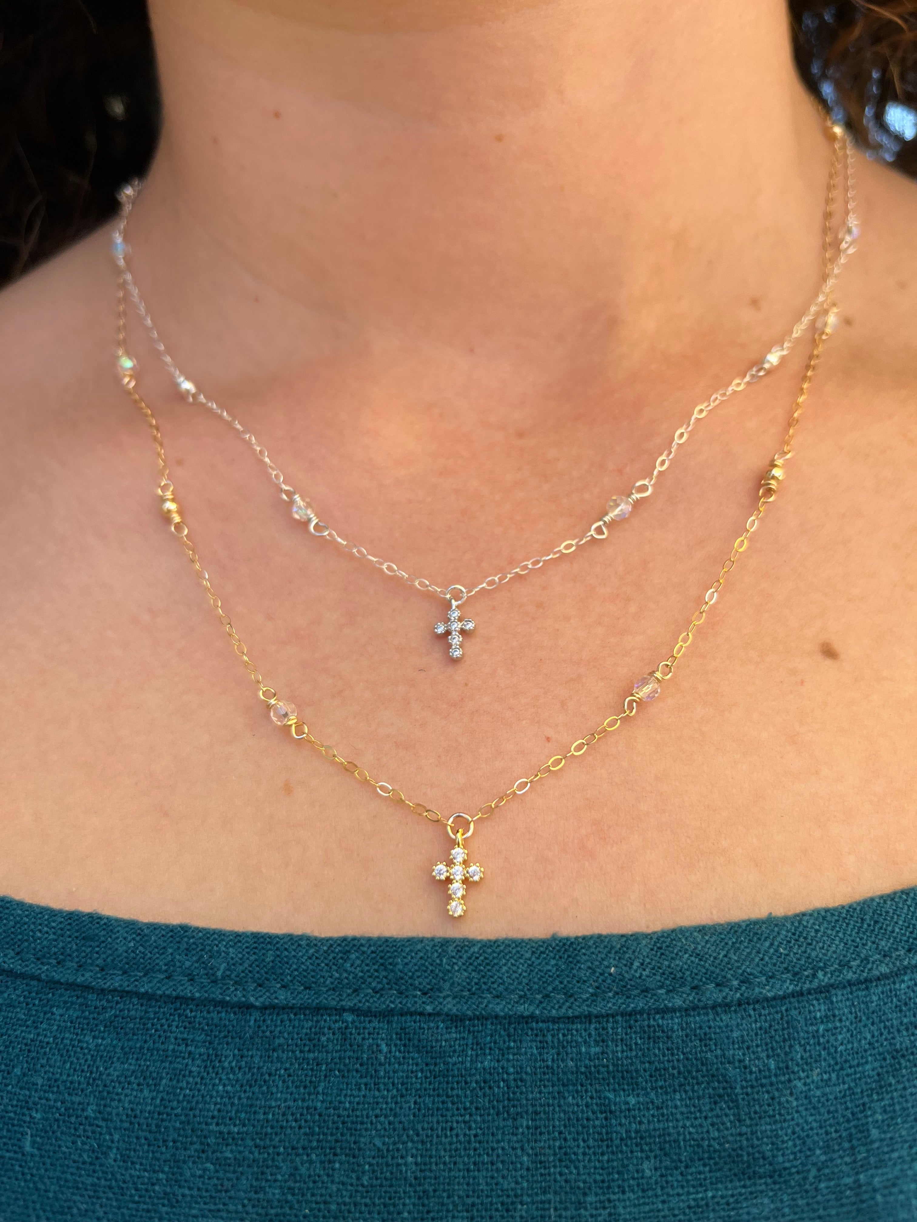 Starry Night Cross Necklace