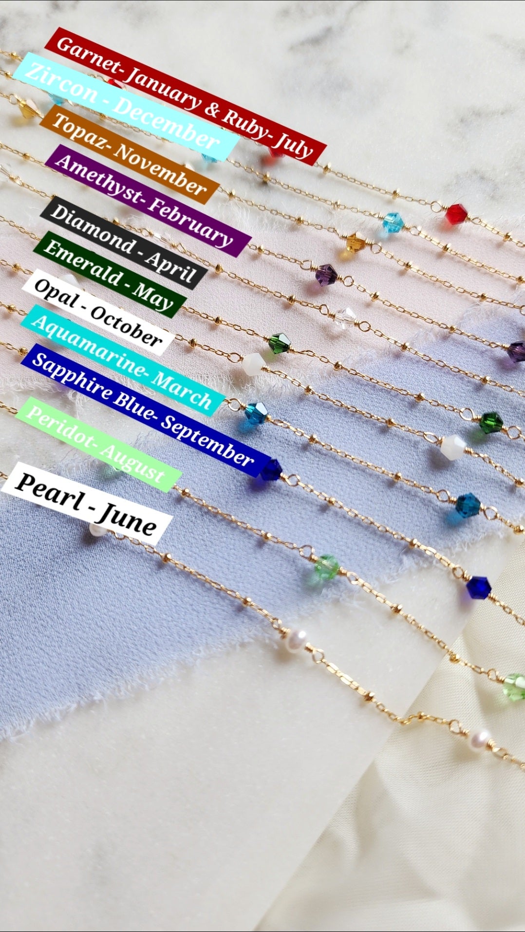 Birthstone Necklaces