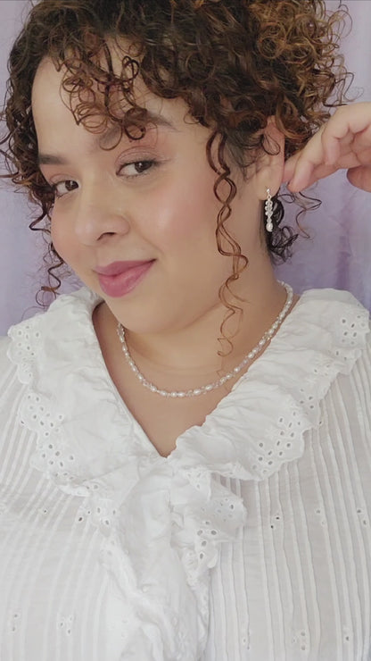 Crystal Pearl Beaded Necklace Set