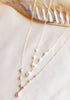 Top View inspired after the regency era are these adorable petite pearl necklaces made to fit small to large necklaces for a romantic look